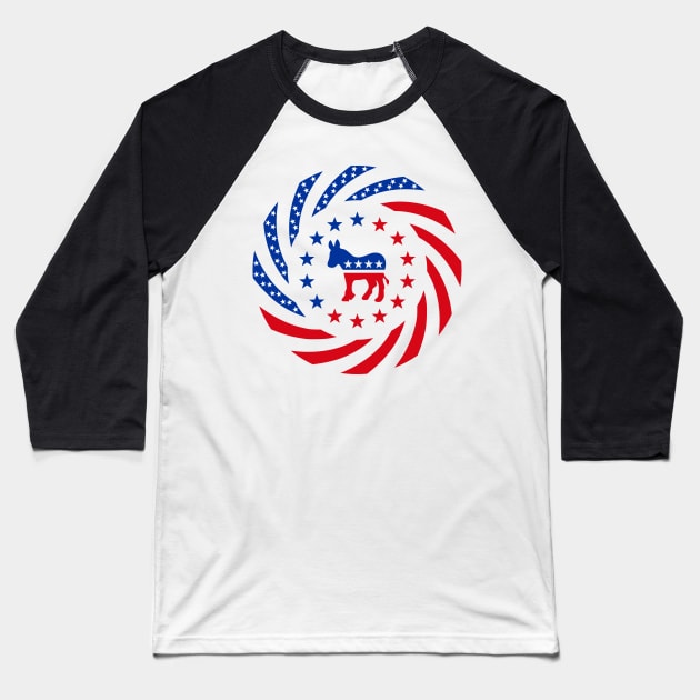 Democratic Murican Patriot Flag Series Baseball T-Shirt by Village Values